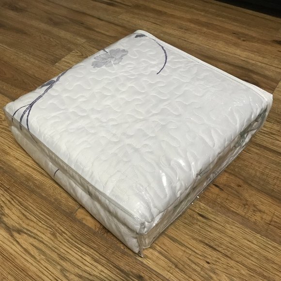 New Blue & Teal Floral 3-Piece 100% Polyester Quilt Set • Reversible • DQ - Picture 4 of 5